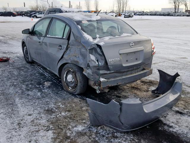 3N1AB61EX8L663430 - 2008 NISSAN SENTRA 2.0 GRAY photo 3