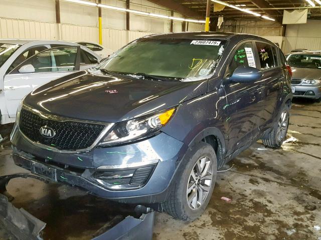 KNDPBCACXE7595893 - 2014 KIA SPORTAGE L BLUE photo 2