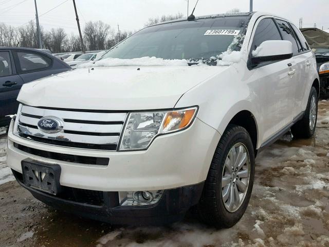 2FMDK3JC0ABB57383 - 2010 FORD EDGE SEL WHITE photo 2