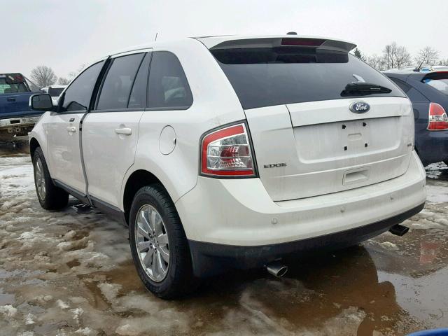 2FMDK3JC0ABB57383 - 2010 FORD EDGE SEL WHITE photo 3