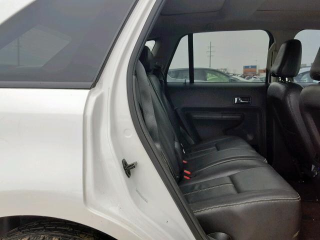 2FMDK3JC0ABB57383 - 2010 FORD EDGE SEL WHITE photo 6