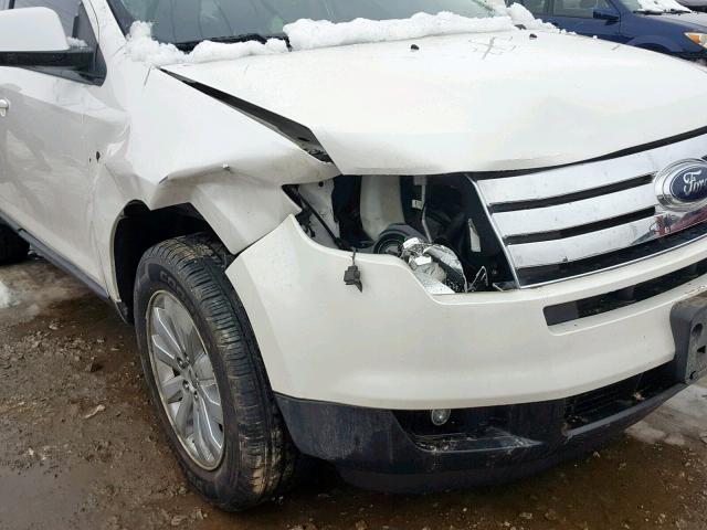 2FMDK3JC0ABB57383 - 2010 FORD EDGE SEL WHITE photo 9