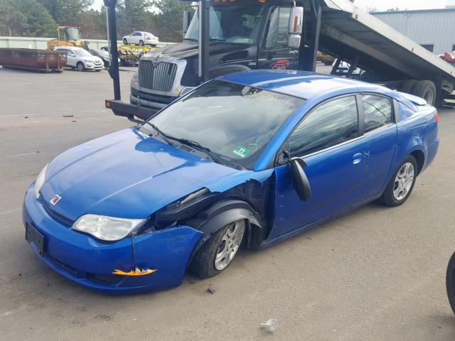 1G8AM12F23Z206155 - 2003 SATURN ION LEVEL BLUE photo 2