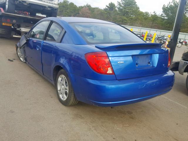 1G8AM12F23Z206155 - 2003 SATURN ION LEVEL BLUE photo 3