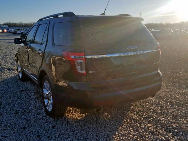 1FM5K7D86DGB97080 - 2013 FORD EXPLORER X BLACK photo 3