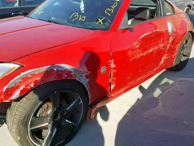 JN1AZ34E93T006029 - 2003 NISSAN 350Z COUPE RED photo 10