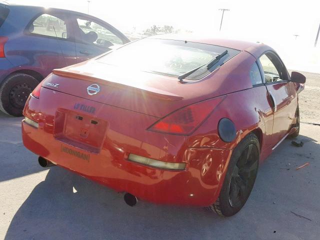 JN1AZ34E93T006029 - 2003 NISSAN 350Z COUPE RED photo 4