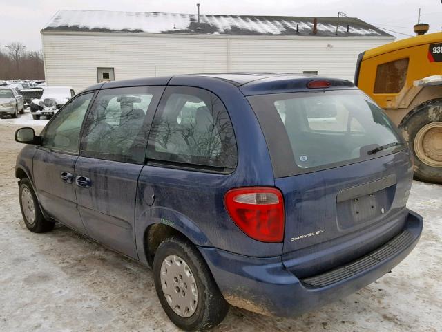 1C4GJ25B53B113968 - 2003 CHRYSLER VOYAGER BLUE photo 3