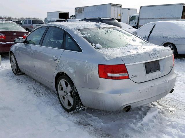 WAUEH74F36N159531 - 2006 AUDI A6 S-LINE SILVER photo 3