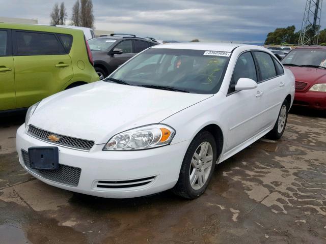 2G1WB5E32G1180237 - 2016 CHEVROLET IMPALA LIM WHITE photo 2