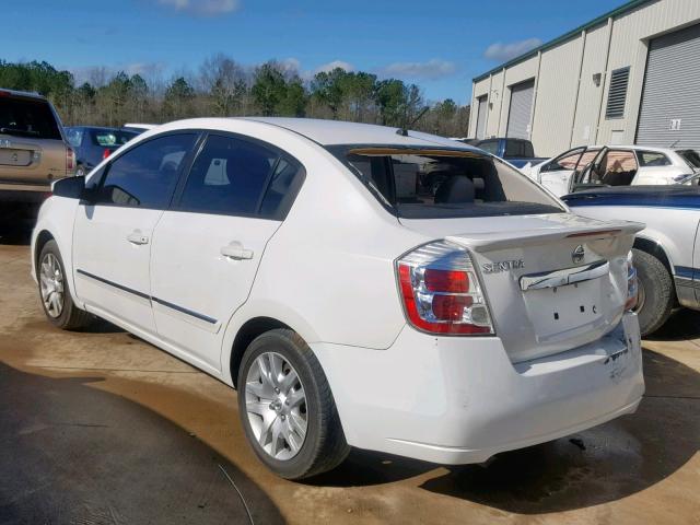 3N1AB6AP0CL747170 - 2012 NISSAN SENTRA 2.0 WHITE photo 3