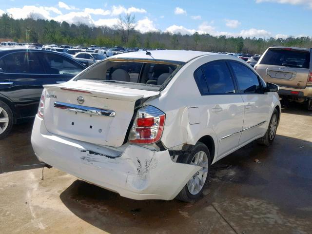 3N1AB6AP0CL747170 - 2012 NISSAN SENTRA 2.0 WHITE photo 4