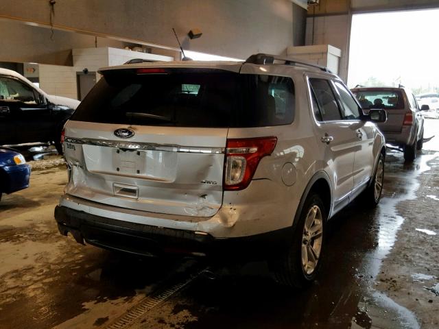 1FM5K8F87DGC83582 - 2013 FORD EXPLORER L SILVER photo 4