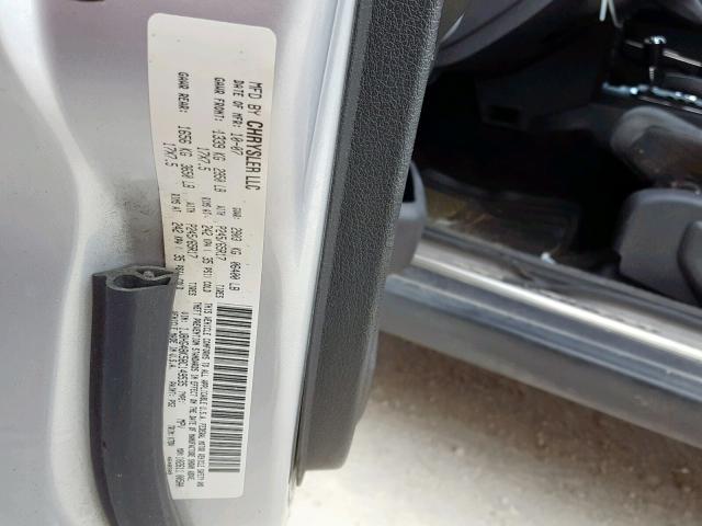 1J8HG48K58C149535 - 2008 JEEP COMMANDER SILVER photo 10