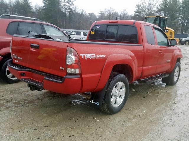 5TFUU4EN8EX108205 - 2014 TOYOTA TACOMA RED photo 4