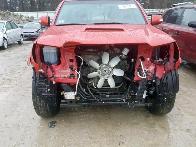 5TFUU4EN8EX108205 - 2014 TOYOTA TACOMA RED photo 9