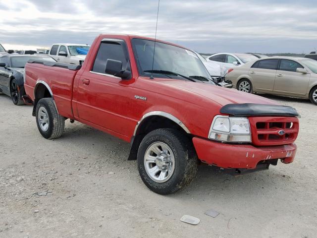 1FTYR10C3YPC01774 - 2000 FORD RANGER RED photo 1