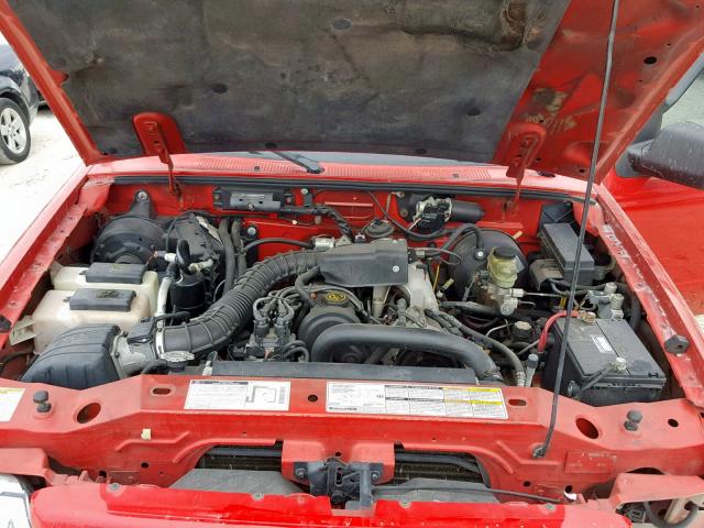 1FTYR10C3YPC01774 - 2000 FORD RANGER RED photo 7