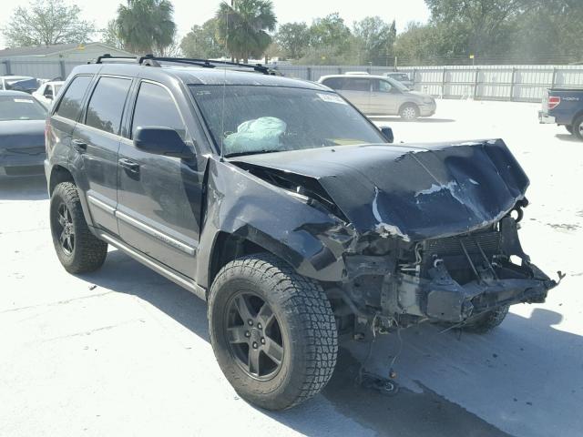 1J8HR48P37C555821 - 2007 JEEP GRAND CHER BLACK photo 1