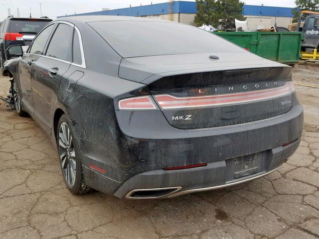 3LN6L5FC3HR615830 - 2017 LINCOLN MKZ RESERV BLACK photo 3