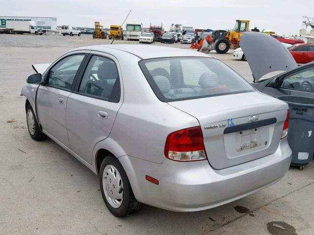 KL1TD56686B582749 - 2006 CHEVROLET AVEO BASE Күміс фото 3