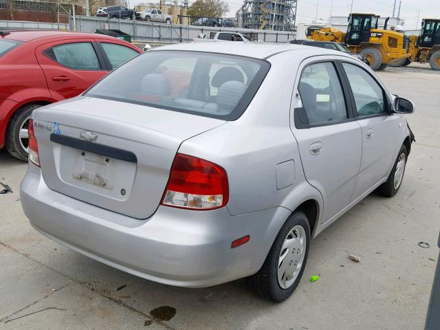 KL1TD56686B582749 - 2006 CHEVROLET AVEO BASE Күміс фото 4