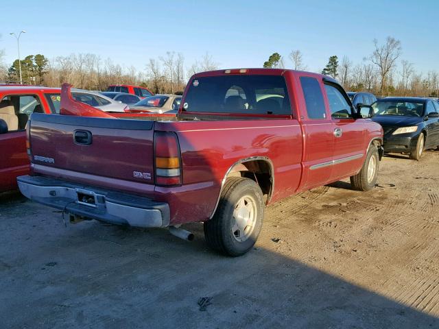 2GTEC19V941308103 - 2004 GMC NEW SIERRA BURGUNDY photo 4