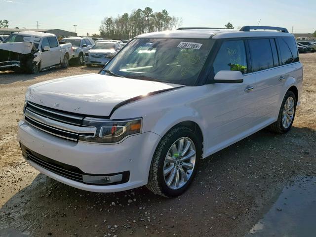 2FMGK5D80JBA22713 - 2018 FORD FLEX LIMIT WHITE photo 2