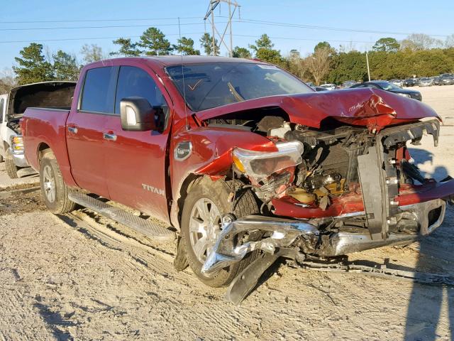 1N6AA1E51HN500983 - 2017 NISSAN TITAN SV MAROON photo 1