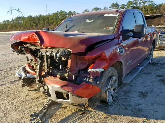 1N6AA1E51HN500983 - 2017 NISSAN TITAN SV MAROON photo 2