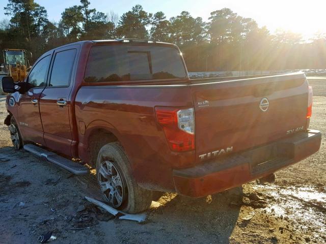 1N6AA1E51HN500983 - 2017 NISSAN TITAN SV MAROON photo 3