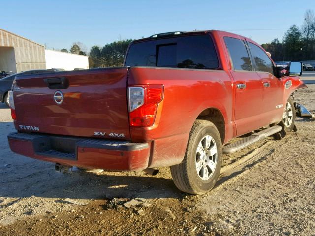 1N6AA1E51HN500983 - 2017 NISSAN TITAN SV MAROON photo 4