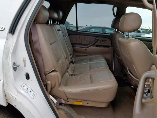 5TDZT38A64S235616 - 2004 TOYOTA SEQUOIA LI WHITE photo 6