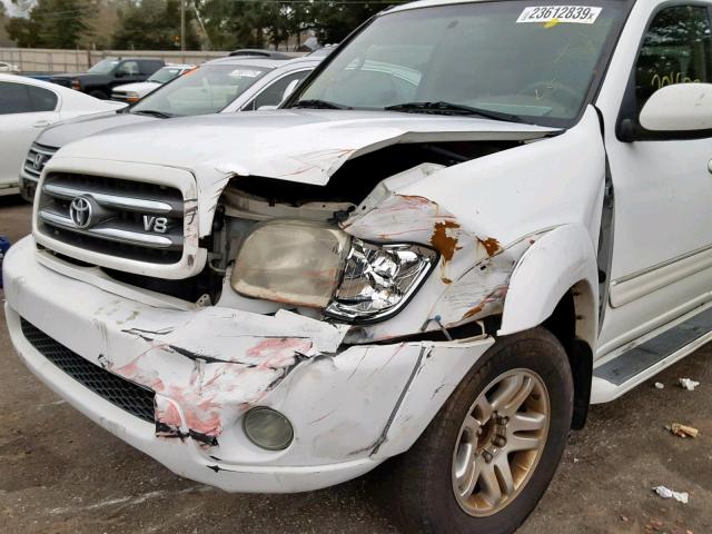 5TDZT38A64S235616 - 2004 TOYOTA SEQUOIA LI WHITE photo 9