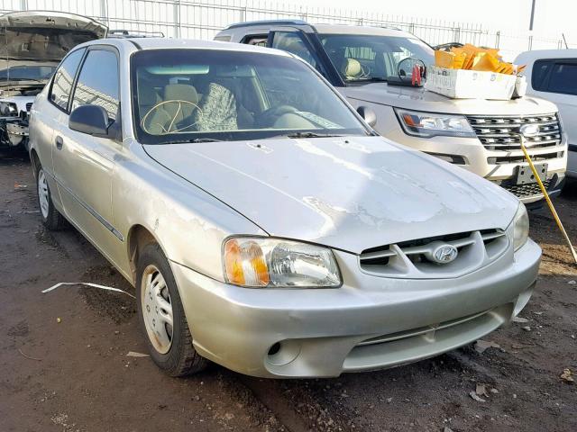 KMHCF35G92U211899 - 2002 HYUNDAI ACCENT L GOLD photo 1