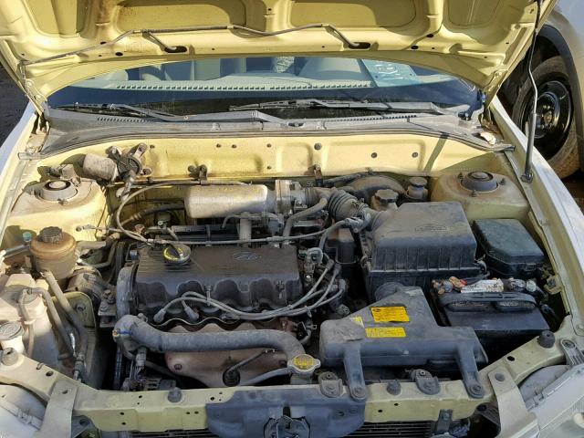 KMHCF35G92U211899 - 2002 HYUNDAI ACCENT L GOLD photo 7