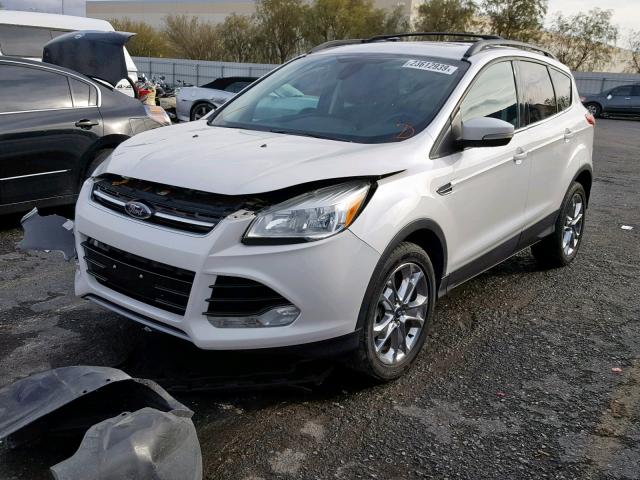 1FMCU9HX5DUC62761 - 2013 FORD ESCAPE SEL WHITE photo 2