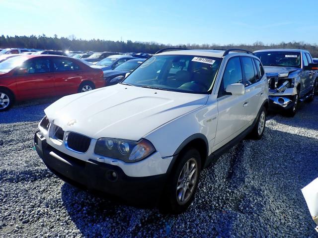 WBXPA73484WB21631 - 2004 BMW X3 2.5I WHITE photo 2