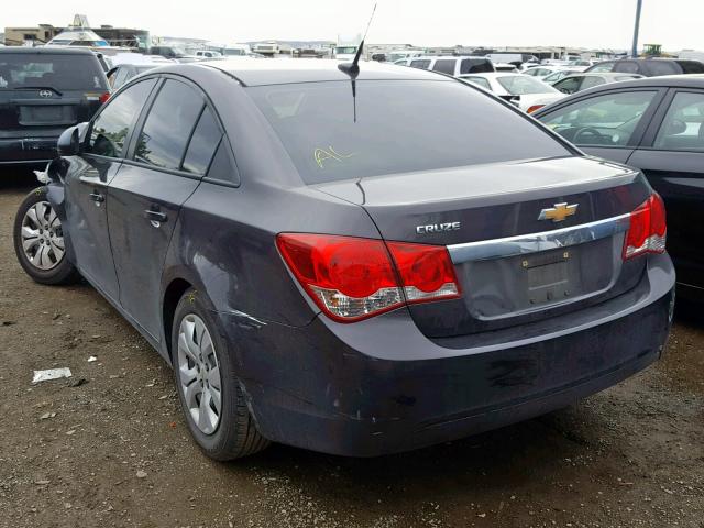 1G1PA5SG7E7254072 - 2014 CHEVROLET CRUZE LS GRAY photo 3