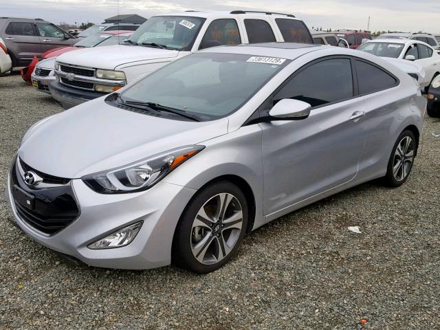 KMHDH6AH6EU027717 - 2014 HYUNDAI ELANTRA CO SILVER photo 2