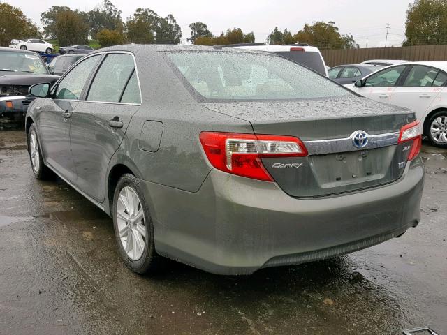 4T1BD1FK6DU081690 - 2013 TOYOTA CAMRY HYBR GRAY photo 3