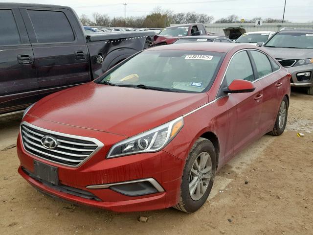 5NPE24AF3GH274039 - 2016 HYUNDAI SONATA SE 红色 照片 2