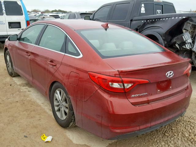 5NPE24AF3GH274039 - 2016 HYUNDAI SONATA SE 红色 照片 3