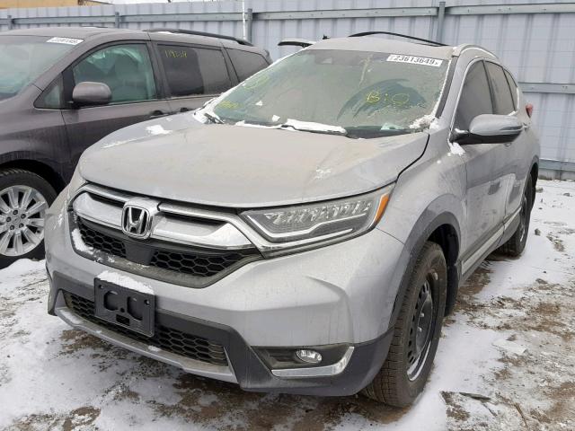 2HKRW2H95HH105491 - 2017 HONDA CR-V TOURI SILVER photo 2