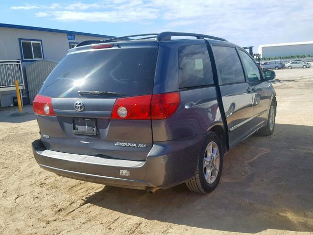 5TDZA22C36S470195 - 2006 TOYOTA SIENNA XLE BLUE photo 4