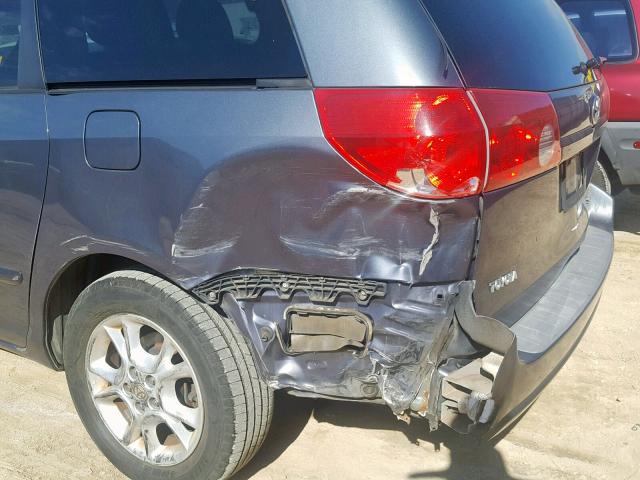 5TDZA22C36S470195 - 2006 TOYOTA SIENNA XLE BLUE photo 9