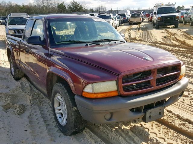 1D7HL12X43S126631 - 2003 DODGE DAKOTA SXT RED photo 1