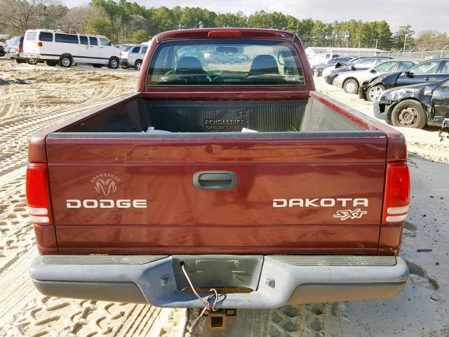 1D7HL12X43S126631 - 2003 DODGE DAKOTA SXT RED photo 6