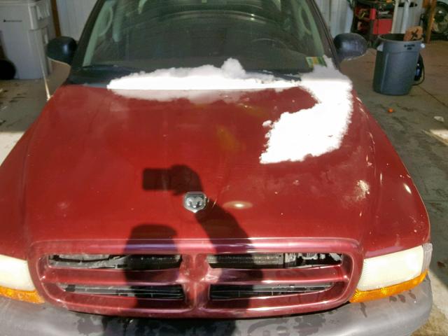 1D7HL12X43S126631 - 2003 DODGE DAKOTA SXT RED photo 9