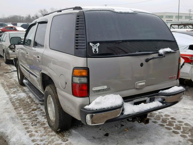 1GKEK13V95J122374 - 2005 GMC YUKON BEIGE photo 3